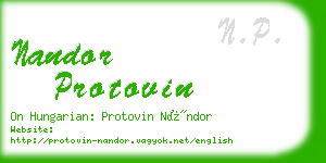 nandor protovin business card